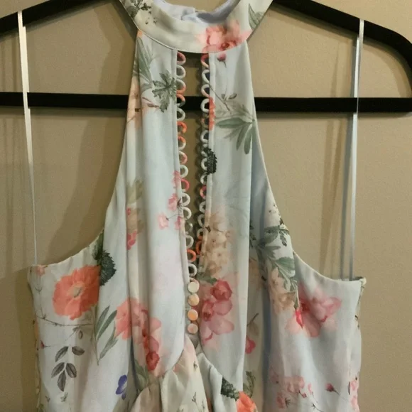 Light Blue floral Express Dress Size 8 - Picture 3 of 5